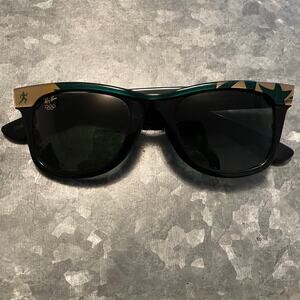 Vintage B&L Ray Ban USA 1996 Olympics Atlanta UPS Sunglasses Wayfarer Green Gold